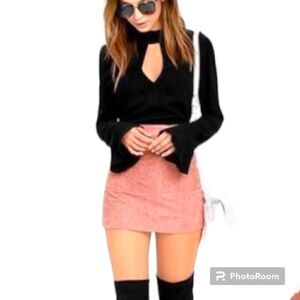 Forever 21 blush corduroy mini skirt